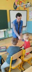 Lecturer with the kids