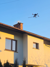 Drone above the house