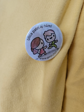 Badge with a message