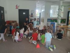 Lecturer with the kids